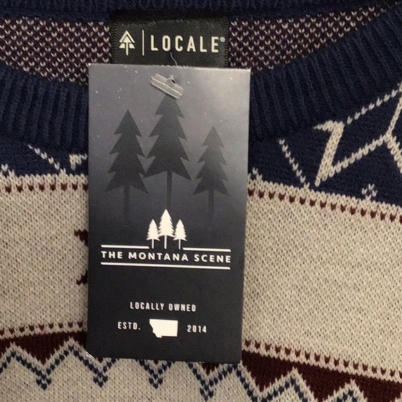 Montana Scene Montana Christmas Sweater, gray, M, NWT - Picture 5 of 11